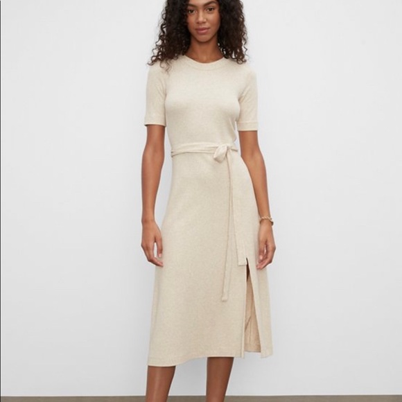 Club Monaco Dresses Club Monaco Short Sleeve Ribknit Midi Dress In